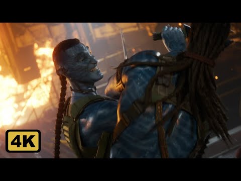 Avatar: The Way of Water - Jake Sully vs. Colonel Quaritch Fight Scene [4K]
