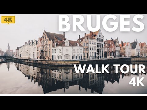 Bruges - Belgium Walk Tour 4K - 2023 Winter