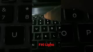 How to turn on dell laptop keyboard lights F10 ?
