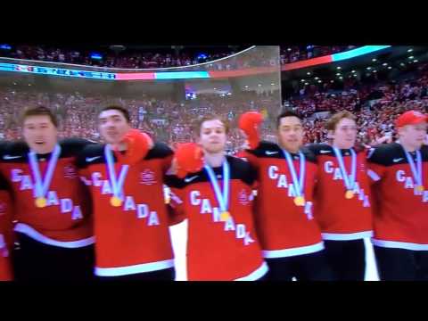 Canada vs Russia World Junior Hockey Championships Gold Medal Victory Anthem for Canada