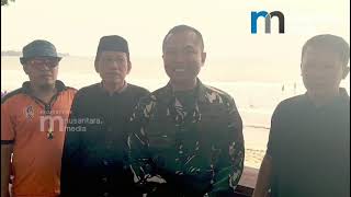 Tepis Isu Anak Krakatau, Dandim Pandeglang Pastikan Pantai Carita Aman,
