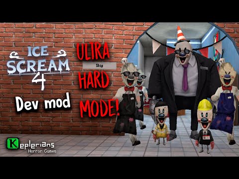 ICE SCREAM 4 MOD | 3 RODS and 2 BORIS | ULTRA HARD MODE | Keplerians DEVELOPER CHALLENGE