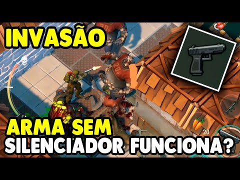 INVASÃO Com Arma Normal Sem Silenciador Funciona? - Last Day On Earth