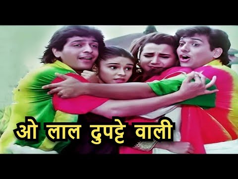 O Lal Dupatte Wali 4k : Govinda Song | Chunky Pandey | Kumar Sanu | Alka Yagnik | Aankhen Movie Song