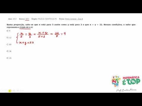 POLÍCIA CÍENTIFICA - PR - IBFC - 2017 - RAZÃO E PROPORÇÃO