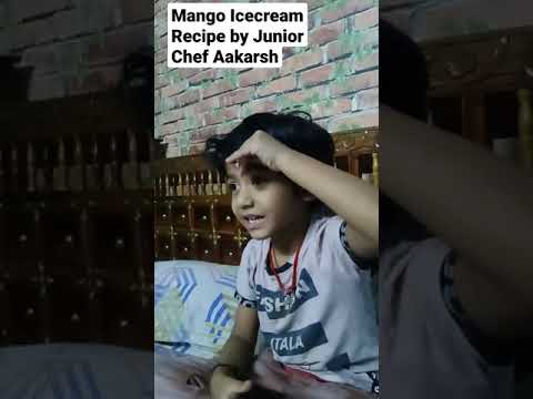 Mango Ice cream Recipe by Junior Chef Aakarsh #shorts