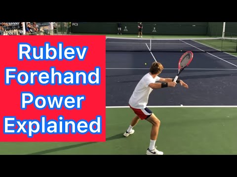 How Andrey Rublev Hits SUPER Hard Forehands (Advanced BWEH! Tennis Technique)