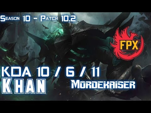 FPX Khan MORDEKAISER vs AATROX Top - Patch 10.2 KR Ranked