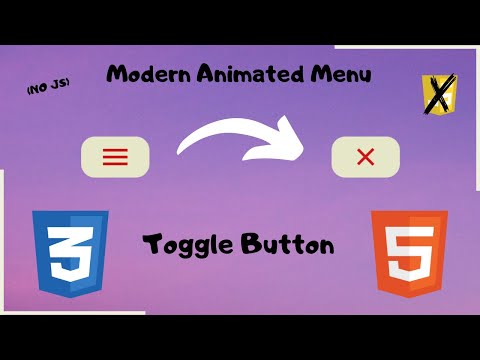 Stylish Animated Menu Toggle Button Using Html Css No Javascript