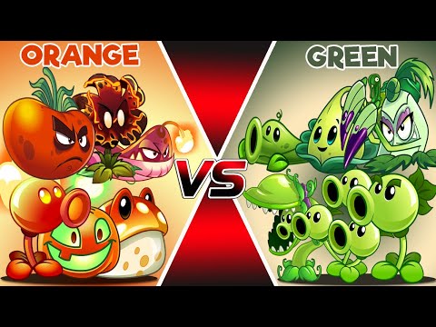 PvZ 2 Team Green Vs Orange-Who Can Win?