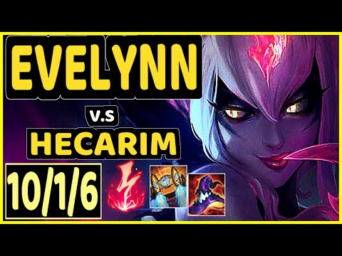 EVELYNN vs HECARIM - 10/1/6 KDA JUNGLE GAMEPLAY - EUW Ranked DIAMOND