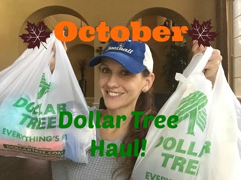 Huge DOLLAR TREE haul! October 2015 Video
