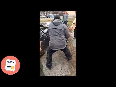 ROSYJSKI CZOŁG ROZJECHAŁ AUTO - człowiek cudem przeżył...