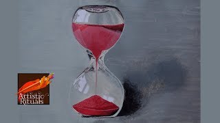 How to paint hourglass in acrylic/painting Glass