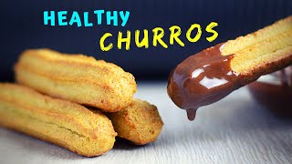 Easy Baked Churros (much HEALTHIER, made with oats!)
