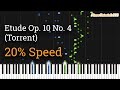 Chopin Etude Op 10 No 4 Torrent Slow Piano Tutorial 20 Speed