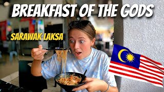 Finally trying BREAKFAST OF THE GODS - Laksa Sarawak in Kuching Malaysia