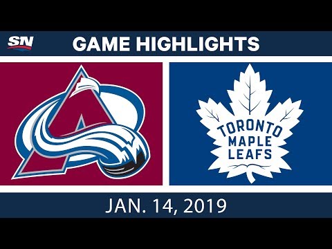 NHL Highlights | Avalanche vs. Maple Leafs - Jan. 14, 2019