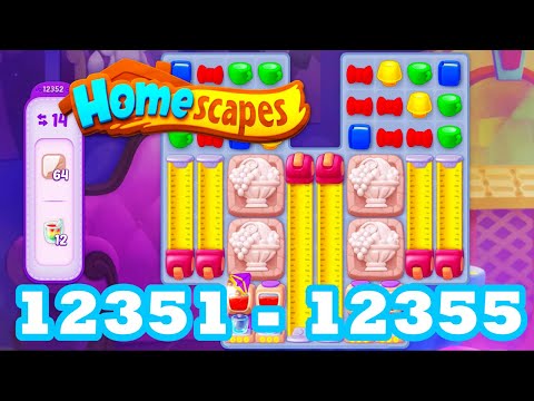 Homescapes Level 12351 - 12355 HD 3 - match puzzle Gameplay | android | IOS | 12352 | 12353 | 12354