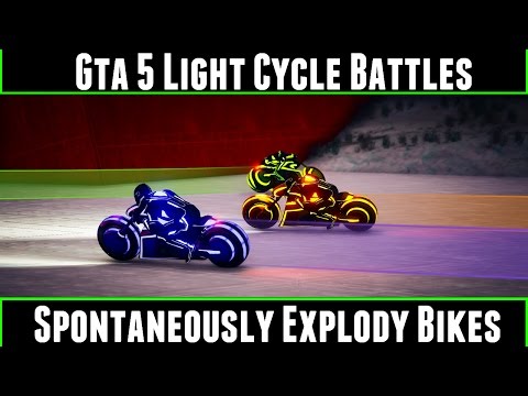 Gta 5 Light Cycle Battles Spontaneously Explody Bikes
