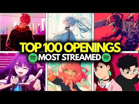 Top 100 Most Listened Anime Openings of 2020 - 2025| Most Streamed Anime Music