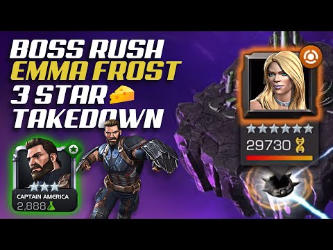 Easiest Way To Beat Boss Rush Emma Frost | Cap IW Cheese | Boss Rush Emma Frost 3 Star Takedown