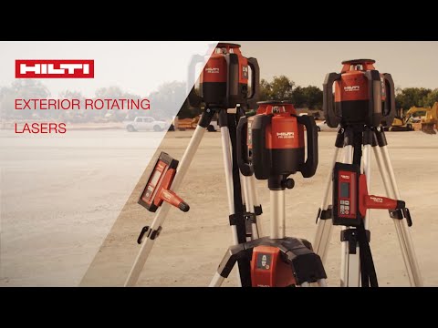 OVERVIEW of Hilti Outdoor Rotating Lasers - single person jobsite levelling