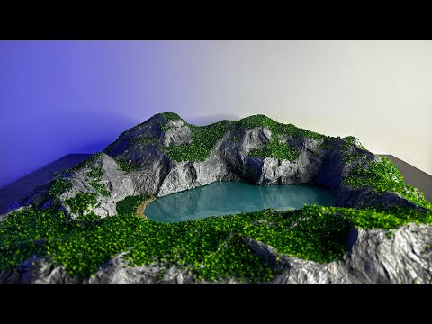 How To make Stunning Mountain Model with Pond | Using Tissue And Paper | Full tutorial | diorama