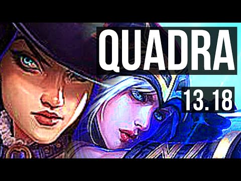 CAITLYN & Karma vs ASHE & Bard (ADC) | 71% winrate, Quadra | KR Grandmaster | 13.18