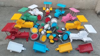 Red colour Swaraj Tractor frent Tyres repair so new tyres fitting and moving tractor video 