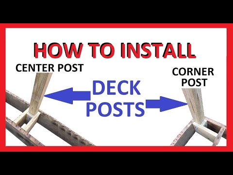 How to Install Deck Railing Post - Build and Attach Posts, Center and Corner, Complete Guide