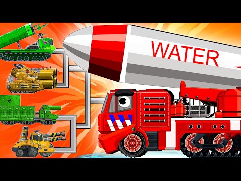 Water Missile Launch: The Fiery Fire Fighting Boss Takes on Armored Tanks!