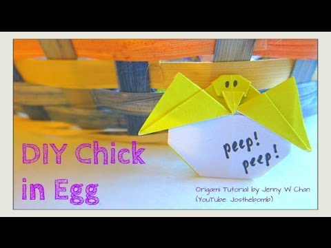 DIY Origami Chick / Chicken in Egg – Easter Summer Crafts – Easy Paper ...