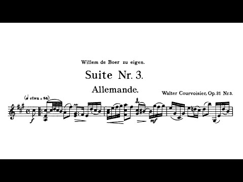 Walter Courvoisier – Suite for Violin No.3, in A major