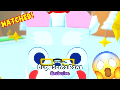 😱 HATCHED! *HUGE SANTA PAWS* (INSANE) CHRISTMAS UPDATE PART 2 - PET SIMULATOR X (ROBLOX)