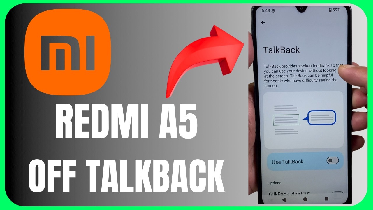 Redmi A5 Screen Talking? Turn Off TalkBack Now!