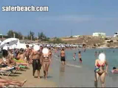 beach without lifeguard in paros
