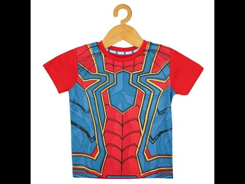 Red boys printed t-shirts 100% cotton made in india