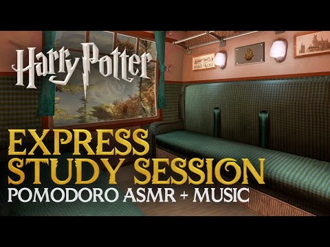 Harry Potter STUDY SESSION: HOGWARTS EXPRESS 🚂 Pomodoro + ASMR + Music | Hogwarts Timer Productivity