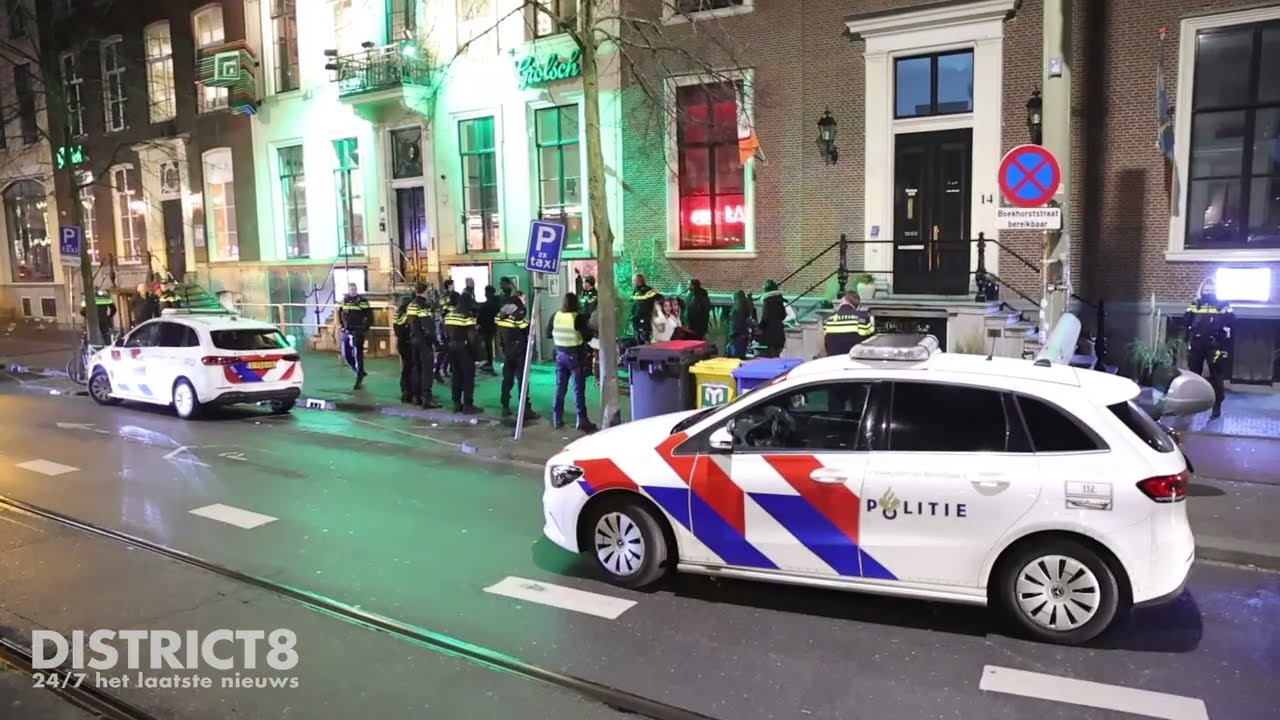 Ontruiming en aanhoudingen na vechtpartij tijdens feest bij Paard Prinsegracht Den Haag
