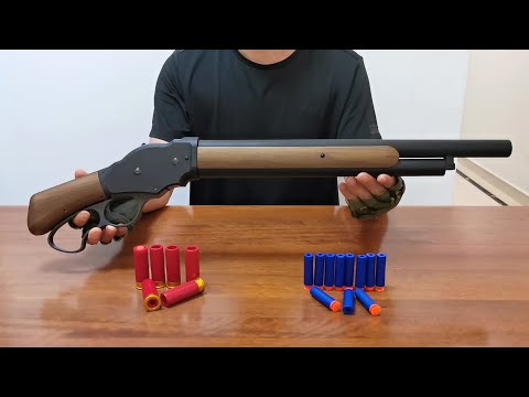 UDL Winchester M1887 Shotgun Unboxing and Review 2022 - Lever Action Soft Bullet Toy Gun