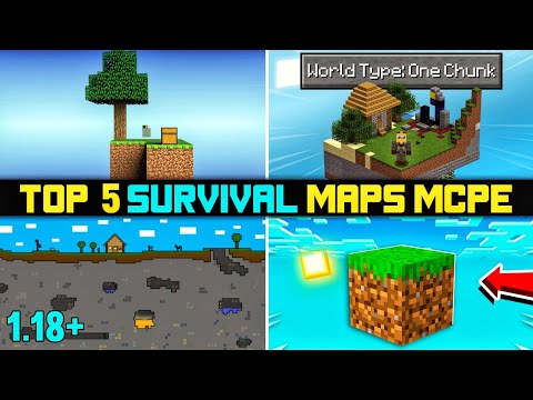 Top 5 Survival Maps For MCPE 1.18 || Best Maps For Minecraft PE || Survival Maps MCPE ||
