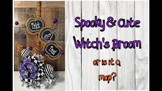 Halloween Witch's Broom Using Dollar Tree Plunger