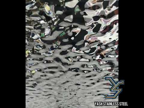 Water rippled stainless steel sheet, thickness: 1 mm