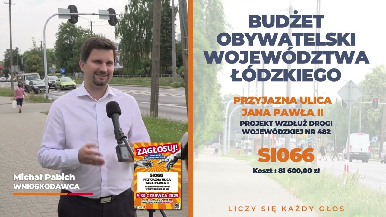 „PRZYJAZNA ULICA JANA PAWŁA II w SIERADZU” | projekt Budżetu Obywatelskiego Województwa Łódzkiego
