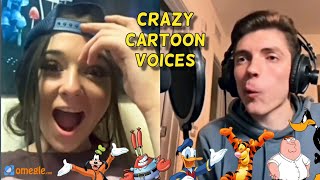 Doing Cartoon Impressions on Omegle (Funniest Reactions)