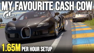 GT7 - 1,650,000 Credits Per Hour - Bugatti Veyron 700PP Money Method - Circuit Setup Tutorial