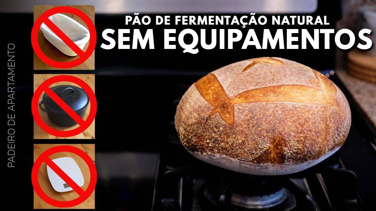 Pão Italiano com Fermentação Natural sem Equipamentos (sem panela, sem banneton e sem balança)
