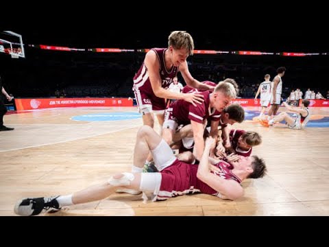 ‼️LATVIA ADVANCE TO SEMI FINALS‼️Final Minute Of U18 EuroBasket Quarter-Final: Germany 79:80 Latvia
