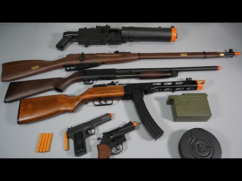WW2 Weapon Toy Gun Part3 - Soviet ARMY - Mosin-Nagant - PPSh-41 - TT - Realistic Toy Guns Collection